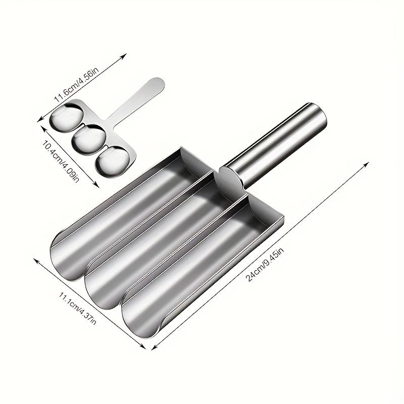 

Stainless Steel Non-Stick Triple Meatball Maker Durable Easy-to-Clean Kitchen Tool for Homemade Meatballs 1pcs