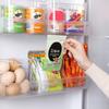 Boîtes de Rangement Transparentes Réfrigérantes Contenants en PET Épais Incassables avec Poignées Empilables Organisateurs pour Réfrigérateur