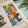 Cartoon G-Grizzy and the L-Lemmings Towel Shower Sauna Travel Spa Quick Dry Gym Accessories Soft Large Beach Towels