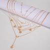 Accessories, Creative Retro Multi-layer Butterfly Fringed Pendant Necklace, Moon Peach Heart Stacked Collarbone Chain