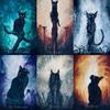 The Haunted Cat Tarot Deck - 78 Card Tarot Deck Featuring Original Surreal & Fantasy Feline Art By J Edward Neill 10.3*6cm