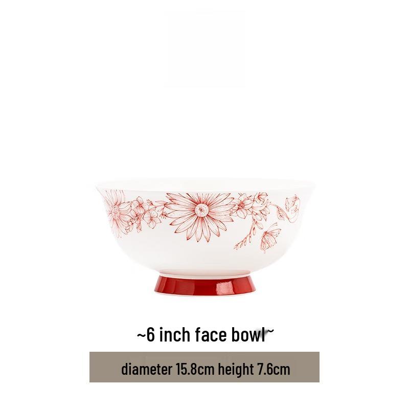 Wuhe Auspicious Chinese Enamel Noodle Bowl