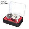 10X-30X Pocket Loupe Magnifier with Foldable Metal Design - Jewelry Diamond Magnifying Glass for Gems Coins Stamps Inspection