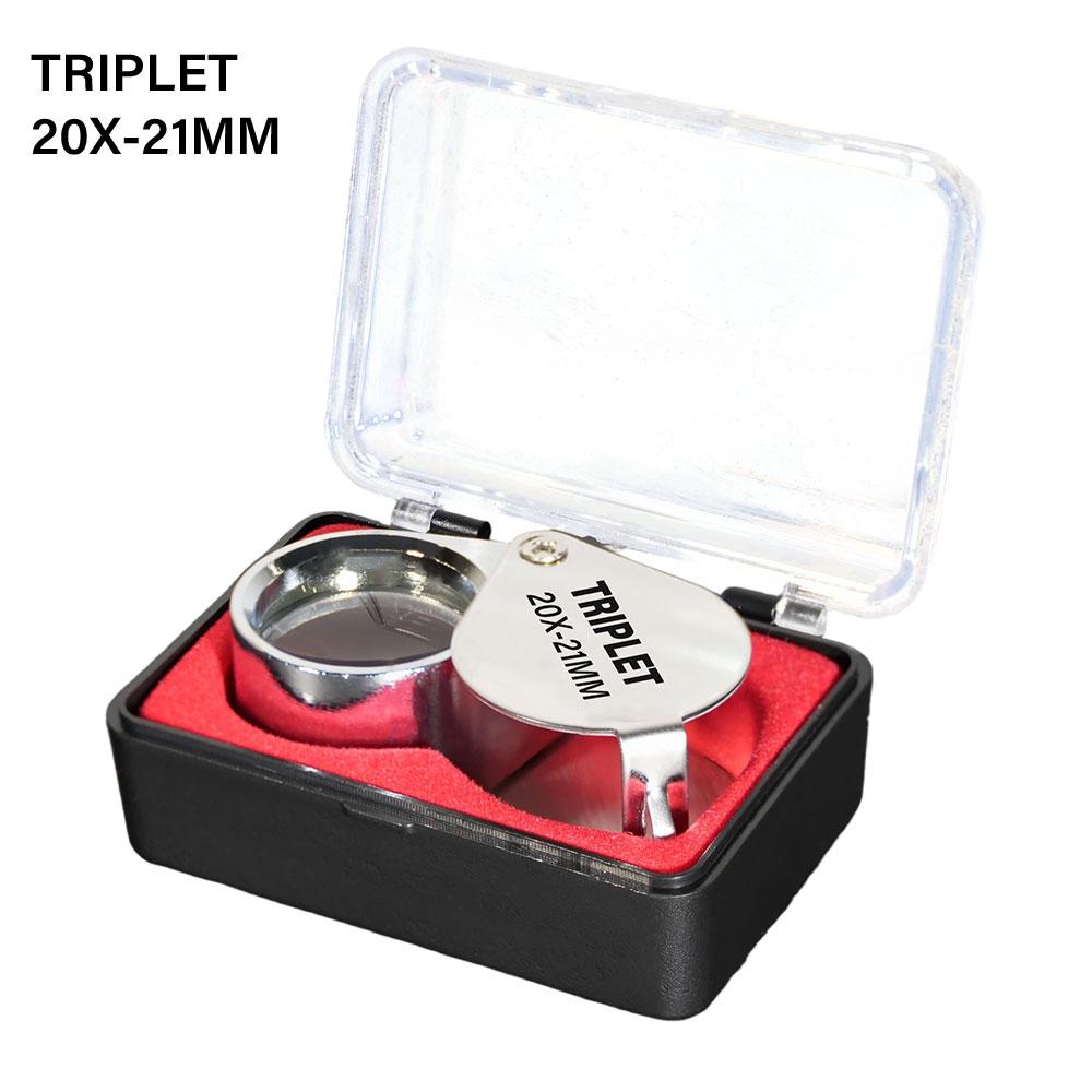 10X-30X Pocket Loupe Magnifier with Foldable Metal Design - Jewelry Diamond Magnifying Glass for Gems Coins Stamps Inspection