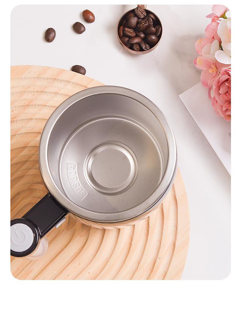 Rechargeable Stainless Steel Magnetic Coffee Stirring Cup