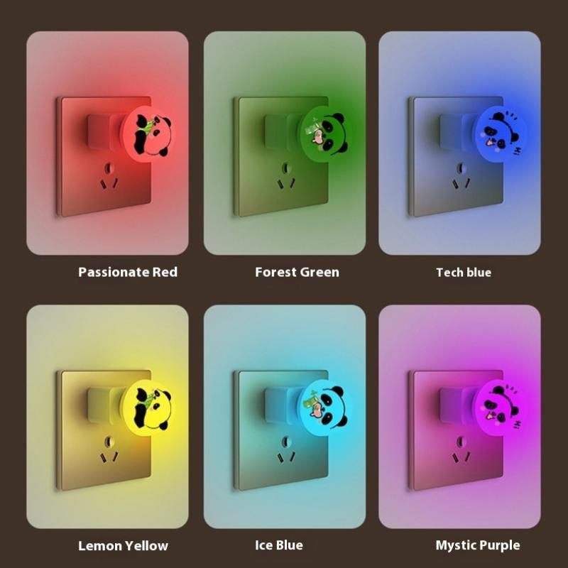 Intelligent Voice Usb Night Light Mini Voice Control Soft Lights Nights Lighter Bedroom Bathroom Creative Cute Panda Lamp