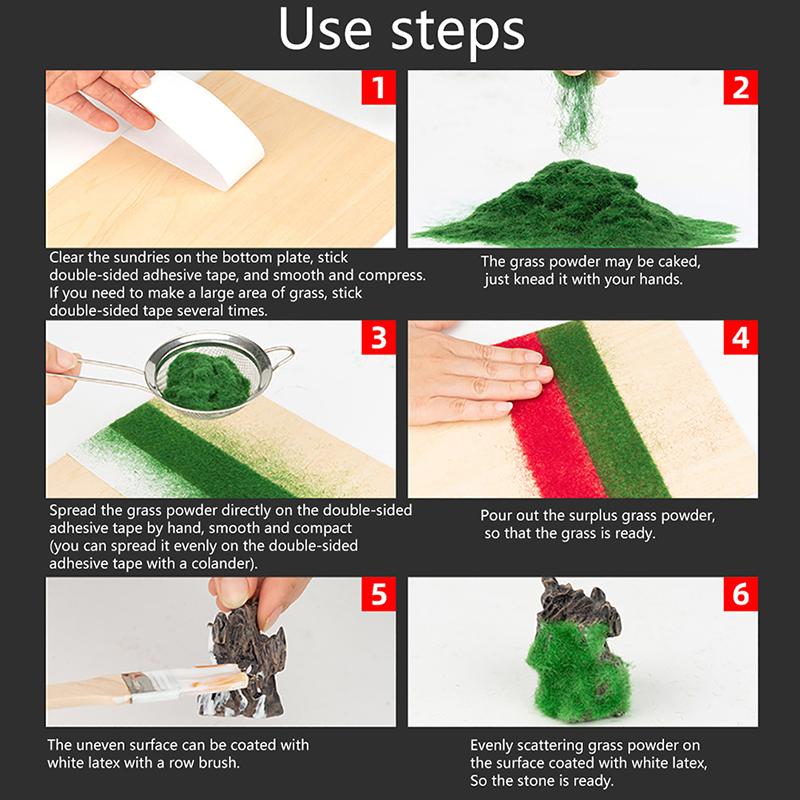 3/5Mm Grass Flock Powder For Artificial Terrain Game Landscape Accessories Fake Grass Sand Table Model Railway Layout