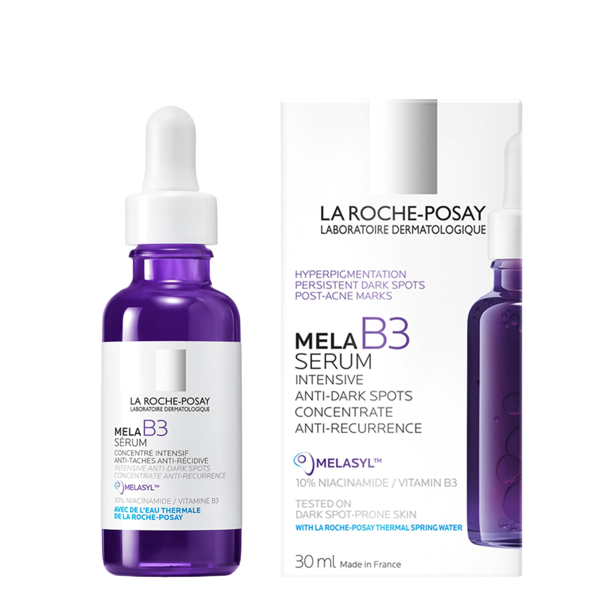 

La Roche-Posay Mela B3 serum, brightening, dullness, high concentration of niacinamide, retinol, hyaluronic acid, anti-aging care, sensitive skin,