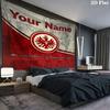 Eintracht Frankfurt Custom Name Wall Tapestry Aesthetic Wall Hanging Printed Fabric Blanket Decorative Tapestries for Bedroom Living Room Home Decor