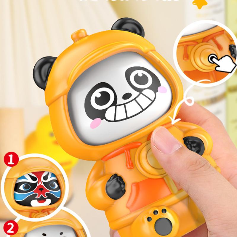 Cartoon Cute Panda Face Changing Doll Creative Novelty Children's Fun Wacky Toy Kids Bag Decoration Pendant Birthday Gifts
