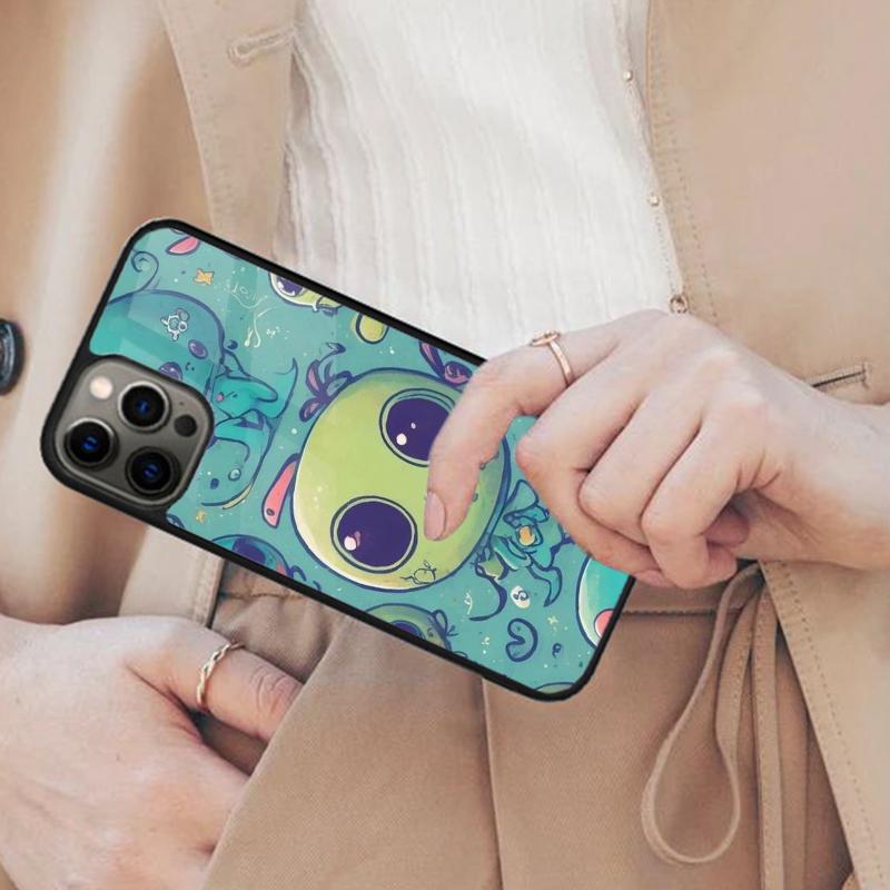 Pastel Mint Green Alien Magnetic Phone Case For APPLE iPhone 17 Air 16 14 13 12 Pro Max 15 Plus Wireless Charge MagSafe Cover