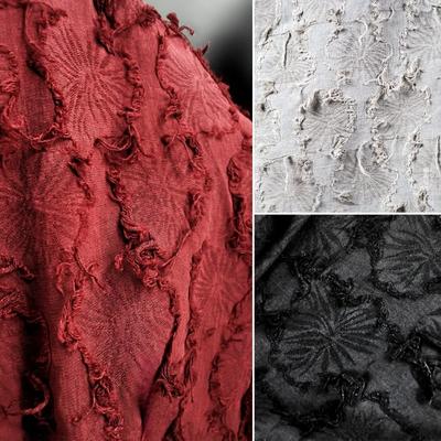 50x150cm Floral Fringe Handmade Cutting Creative Jacquard Skirt Pants Shirt Jacket Clothing Designer Fabric