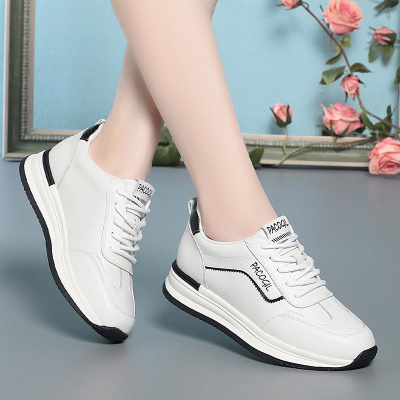 Women's Lightweight Soft Sole Sneakers - Casual White All-Match Travel & Running Shoes for Spring & Autumn