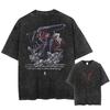 Japanischer Anime Berserk Retro Gewaschenes T-Shirt Herren und Damen Neu Sommer Harajuku Kleidung Lässig Rundhals Kurzärmeliges Oberteil
