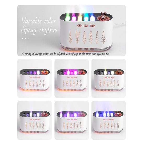 Luftbefeuchter mit Musik-Sync-RGB-Lichtern, großem Wassertank, USB-betriebenem Desktop-Aromatherapiegerät, ätherischer Öldiffusor
