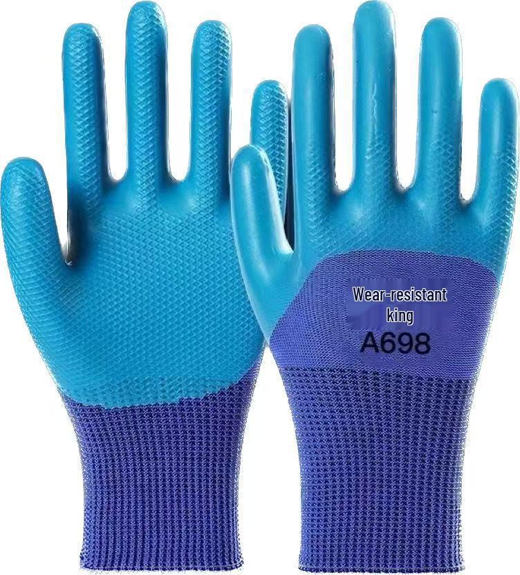 Strapazierfähige Latex-Arbeitshandschuhe mit geprägtem Griff für die Bauindustrie