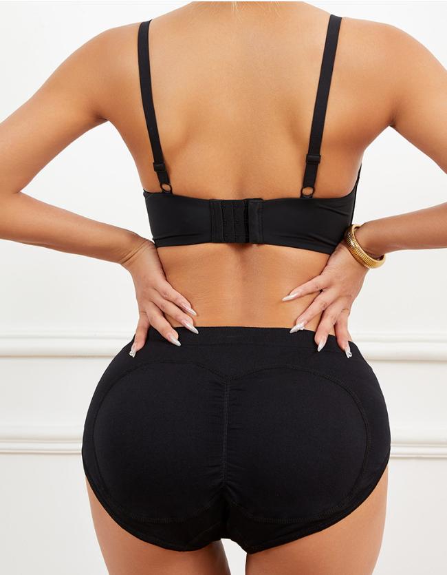 Waist Pants With Detachable Sponge Pad And Hip Lifting Underwear For Women