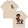 Rapper Bad Bunny Debi Tirar Mas Fotos DTMF Gewaschene T-Shirts Cartoon Frosch Klassisches Hip Hop T-Shirt Unisex Damen Baumwolle Übergröße T-Shirts