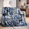 1pc Blue Rose Pattern Blanket Warm, Cozy, And Soft, Suitable for Sofas, Beds, Cars, And Office Use.Perfect for Camping And Travel, Making It a Great G