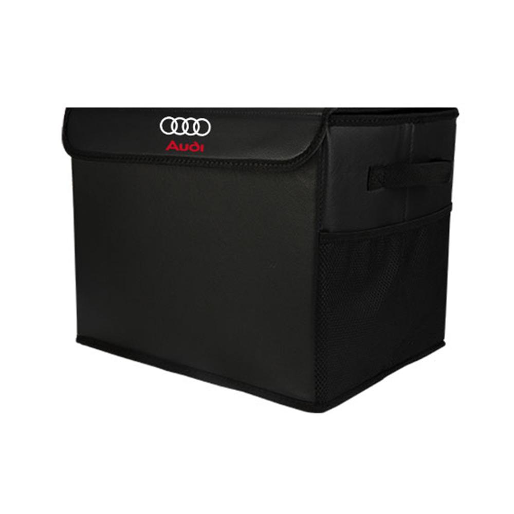 QR5 Auto Kožená Zadní Skládací Úložná Boxová Taška Organizer Dekorace Pro M5 Sline TT A1 A2 A3 A4 A5 A6 A7 A8 8P B6 B7 B8 C5 C6 C7 Q5