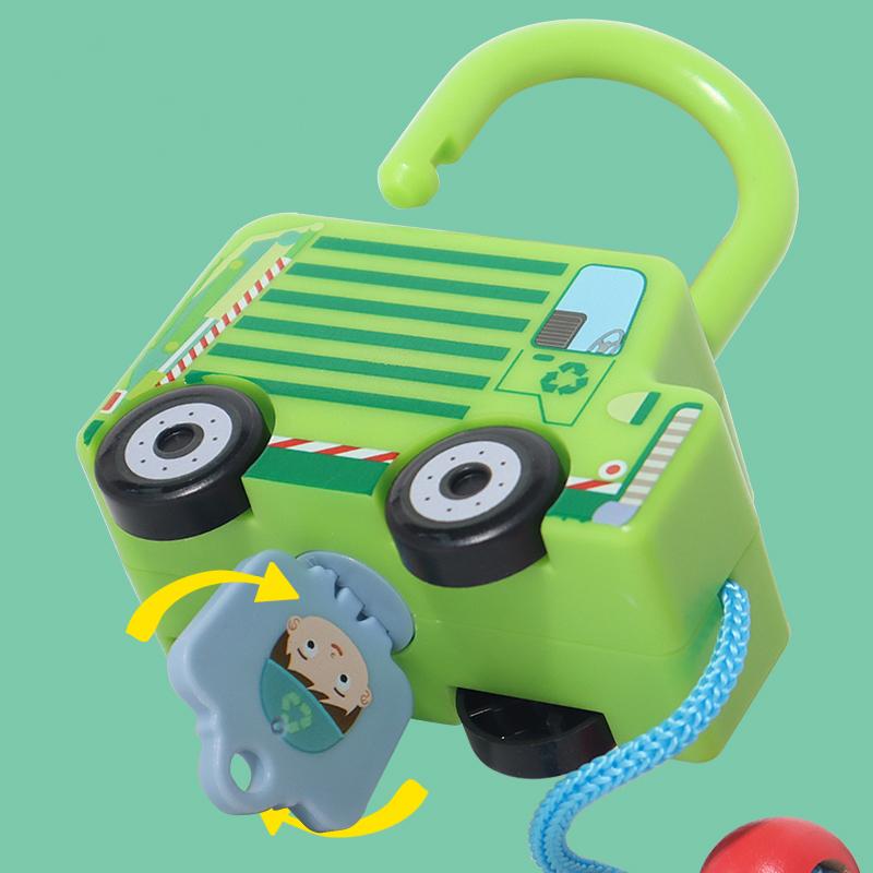 Kids Learning Lock with Keys Car Games Montessoris Educational Toys Numbers Matching Counting Math Teach Tool for Children