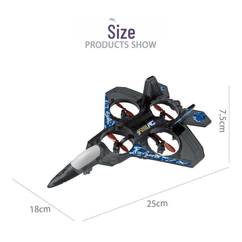 6-Channel Fixed-Wing Drone Glider Toy with Four Sleeves and Altitude Hold