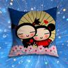 Cute Cartoon Pucca Garu Pillow Case Living Room Sofa Cushion Cover Suitable For Home Bedroom Room Decoration
