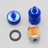 Cnc Aluminum Alloy Glass Oil Filter with Thread Design for Easy Cleaning Universal Gas Fuel Filter for Motorcycle and Automobile