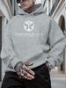 "TOMORROWLAND" Grafikli Erkek Kapüşonlu Sweatshirt - Günlük Pullover Sweatshirt Uzun Kollu Normal Kesim Sonbahar/Kış Günlük Giyim Kapüşonlu Sweatshirt