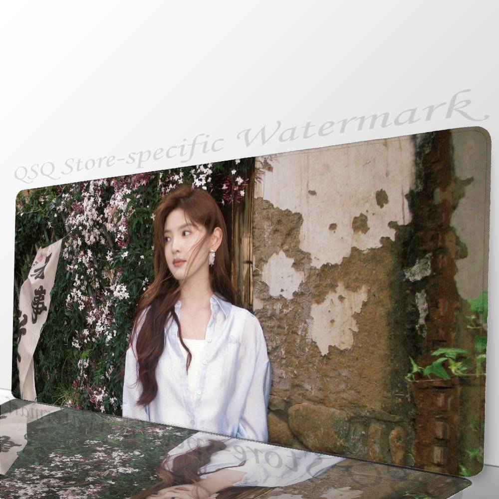 Female Celebrity Zhang Ruonan Mousepad Non-slip Suitable For Office Computers Laptops E-sports Game Desk Mats XXL Keyboard