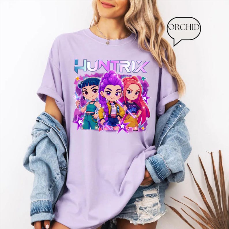 Huntrix Girl T-Shirt, Kpop Demon Hunters Merch 160