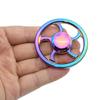 Regenbogen Farbe Aluminium Rad Runde Hand Finger Spinner Zappeln EDC Fokus Spielzeug Gyro