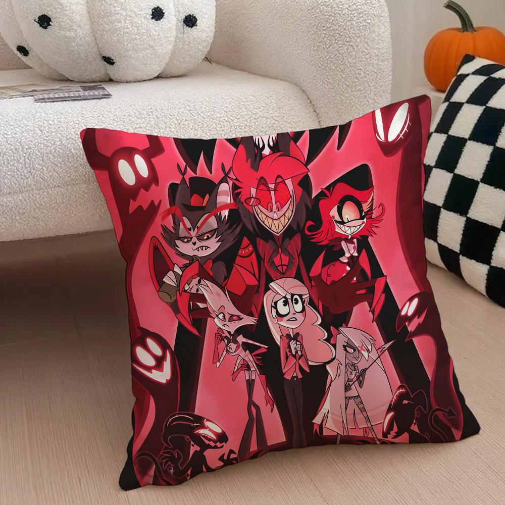 Edgy Musikalisch Schrullig Animiert HHazbin Hotel Kissenbezug Sofakissenbezug Versteckter Knopf Strapazierfähiges Polyester Stuhlkissen