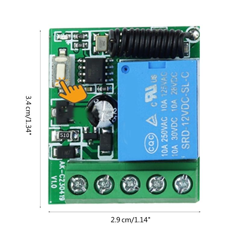 DIY Wireless 433MHz 315mhz Universal Remote Control Switches 12V High Current Remote RF Receiver Module For LED Lights