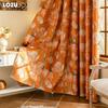 1PC LOZUJOJU European Style Orange Tulip Printed Curtains Fully Blackout Curtain for Bedroom Living Room Balcony Window for Home Decor