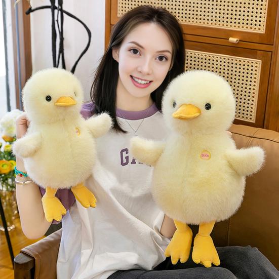 Duck Doll Yellow Plush Duck Paws Bill Toy with Round Body Soft Multiple Sizes Fluffy