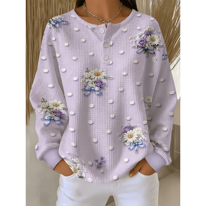 Women's Sweatshirt Little Daisy Fresh Healing Print