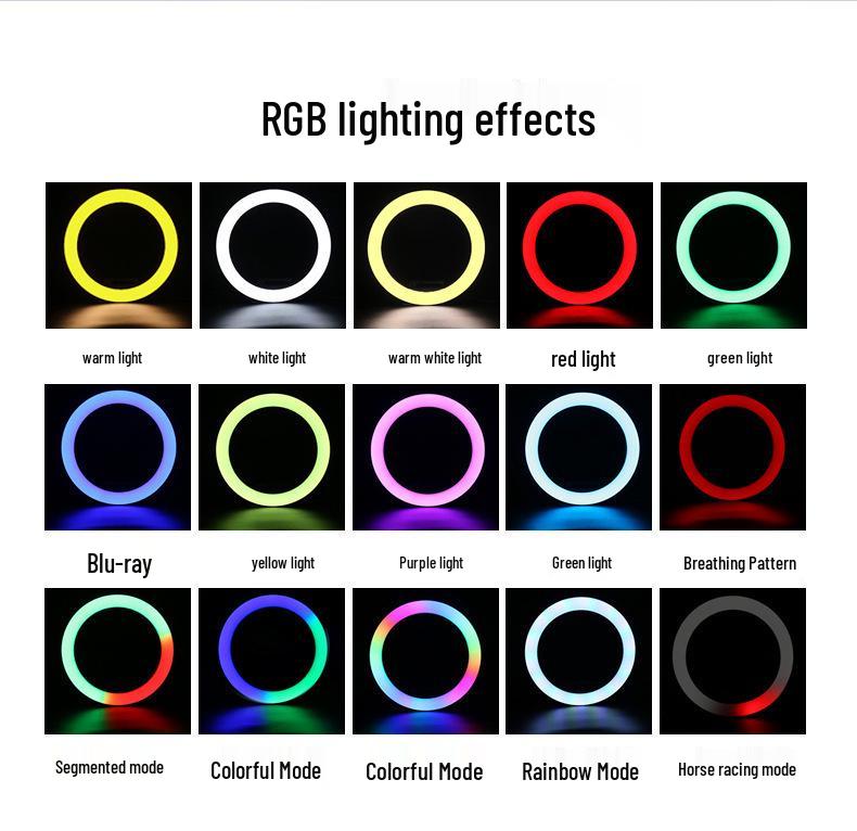 MJ26 RGB Ring Light – 10/8/18 Inch, Live Stream & Photography Indoor Video Lighting