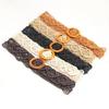 Practical Waxed Cord Wide Belt For Women Ethnic Handwoven Design Comfortable Elastic Waistband Multi Occasion Wear