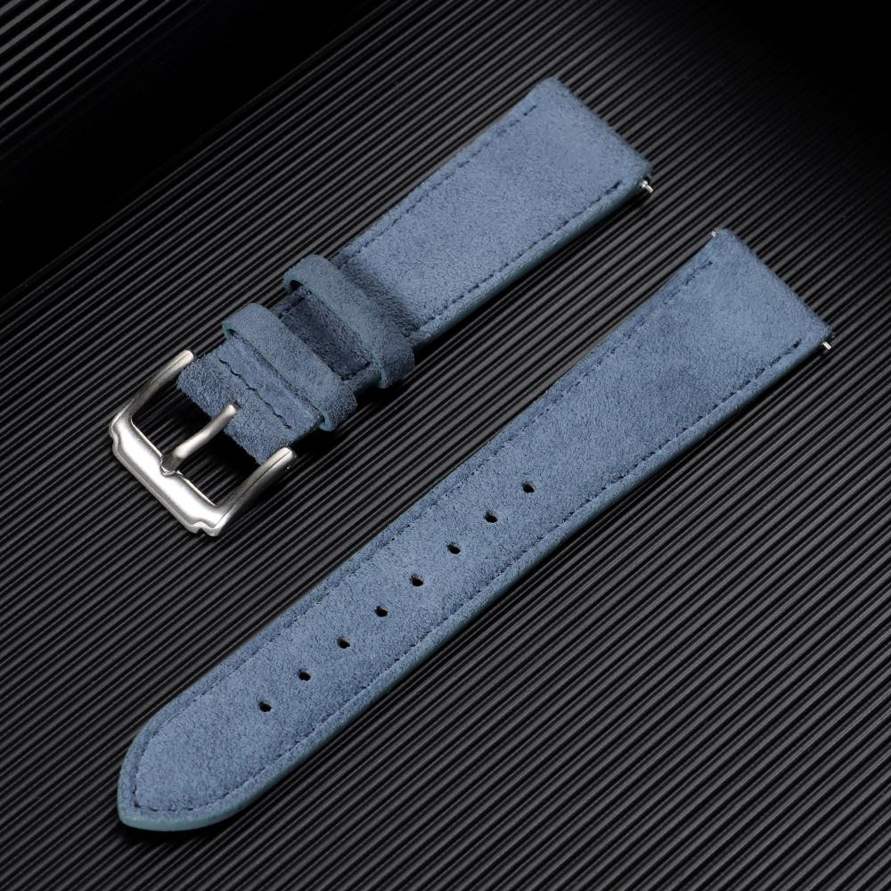 Premium Suede Leather Watch Band 18mm 19mm 20mm 22mm Quick Release Calfskin Straps for Men Women Soft Comfortable Wristband Belt