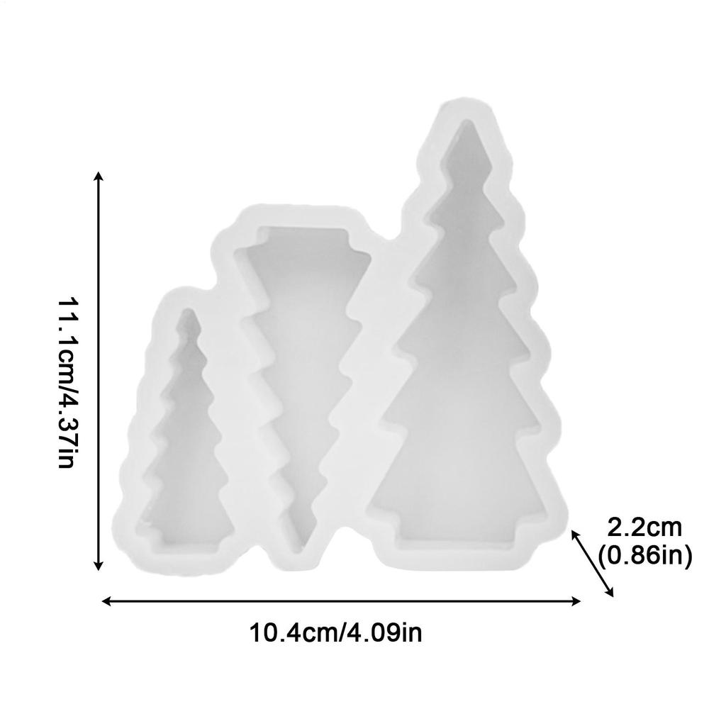 Christmas Tree Mold for Resin 3-pieces Christmas Tree Decoration Molds Home Decor Seasonal Crafting Accessories for Enthusiasts