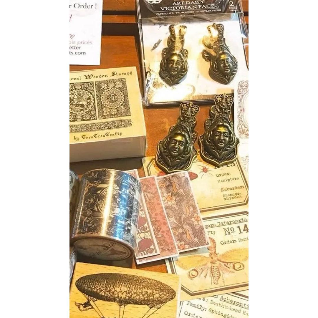 Used Antique figure relief mini clip