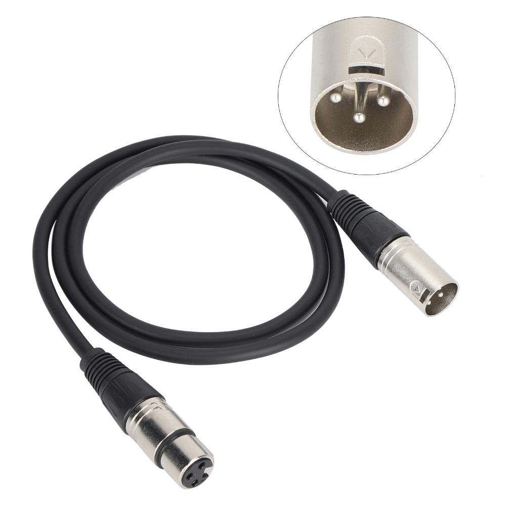1m/3.3ft Microphone Cable 3Pin XLR Male to 3Pin XLR Female Male to Female Cable for Speakers