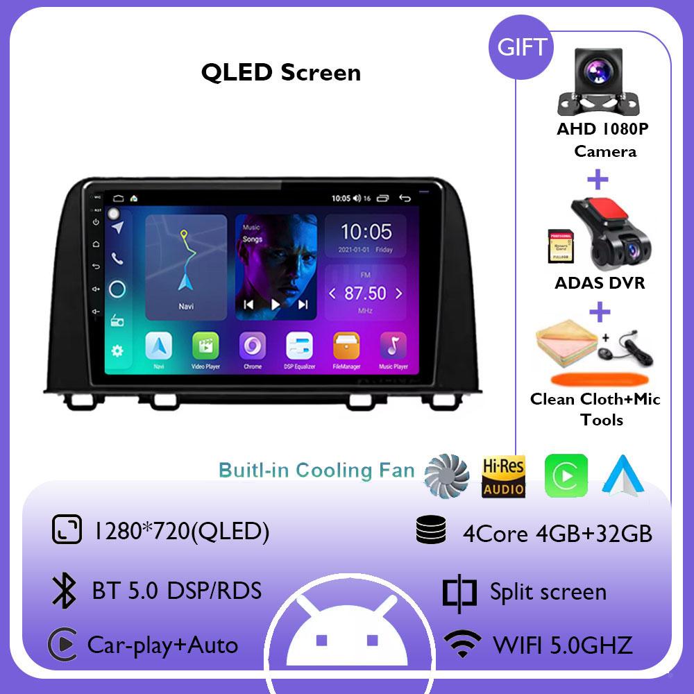 Android 14 Car Radio For Honda CRV 2017 2018 2019 2020 2021 2022 Multimedia Video Player Navigation GPS Carplay QLED Stereo WIFI