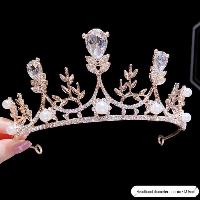 Princess Birthday Crown Headband for Girls – High-end Hair Accessories & Clip