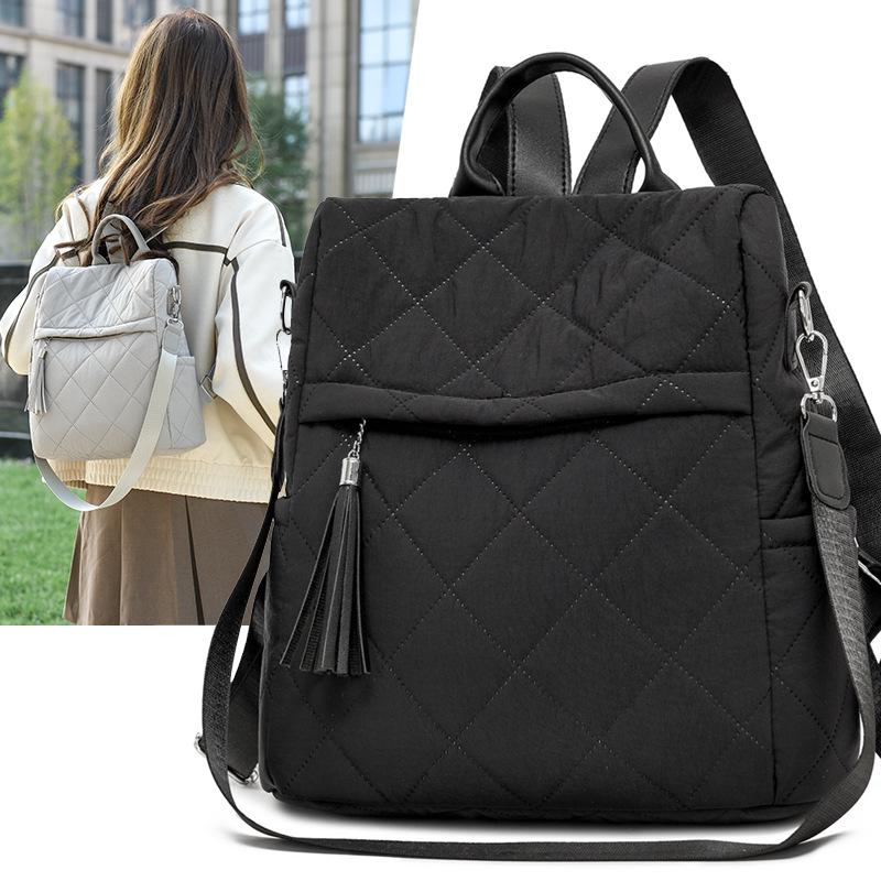2025 Women's Multi-Use Handbag: Shoulder, Backpack, Crossbody, Plaid Design