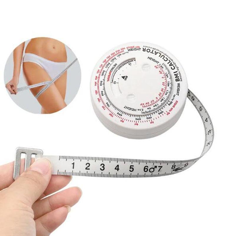 BMI Kalkulator Automatisk Teleskopisk Målebånd Kroppsmålebånd Centimeter Søm Linjal Verktøy
