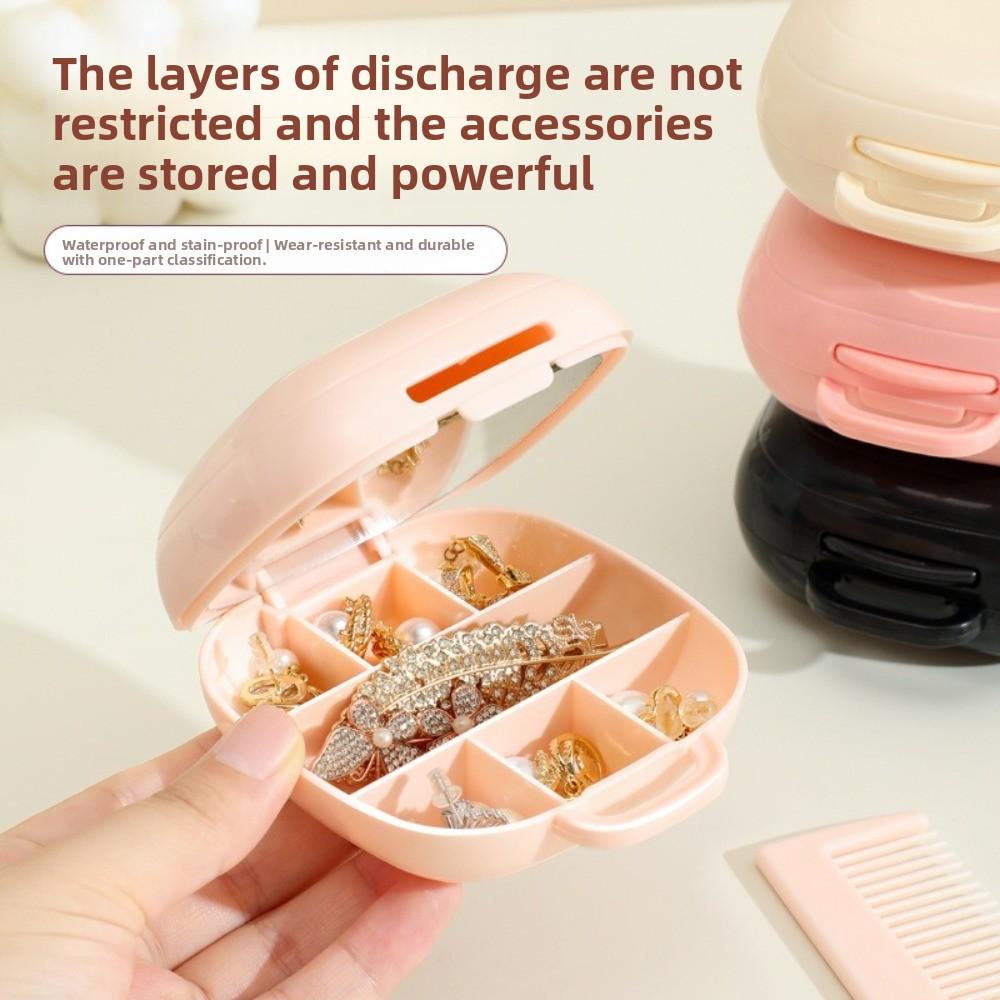 Hidden Comb Compartment Storage Box Plastic Jewelry Box Creative Portable Organizer Box  Hair Bands