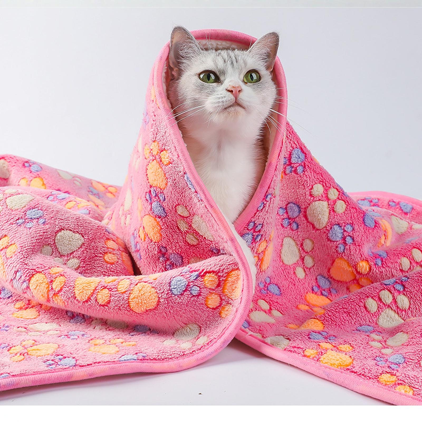 

Pet Blanket Soft Plush Mat for Dogs Cats All Bed one size рожевий