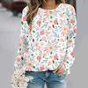 2025  Autumn and Winter New Fashion Round Neck Long Sleeve Printed Elegant Casual Loose Hoodie